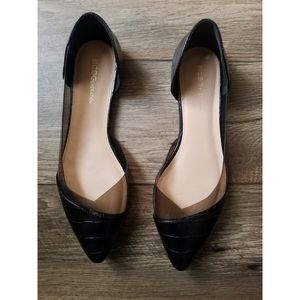 Ellory D'Orsay Pointy Toe Flat Shoes Black Size 10